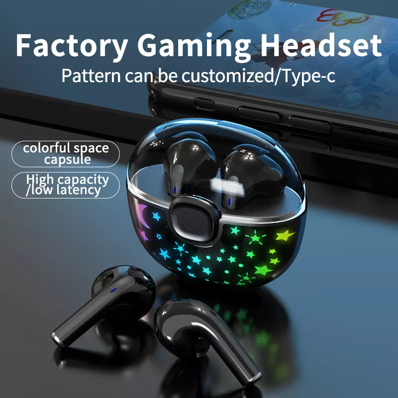 Amazon Hot-Salel F70 TWS Earbuds bezdrátové typ C Sport Gaming In-Ear Sluchátka